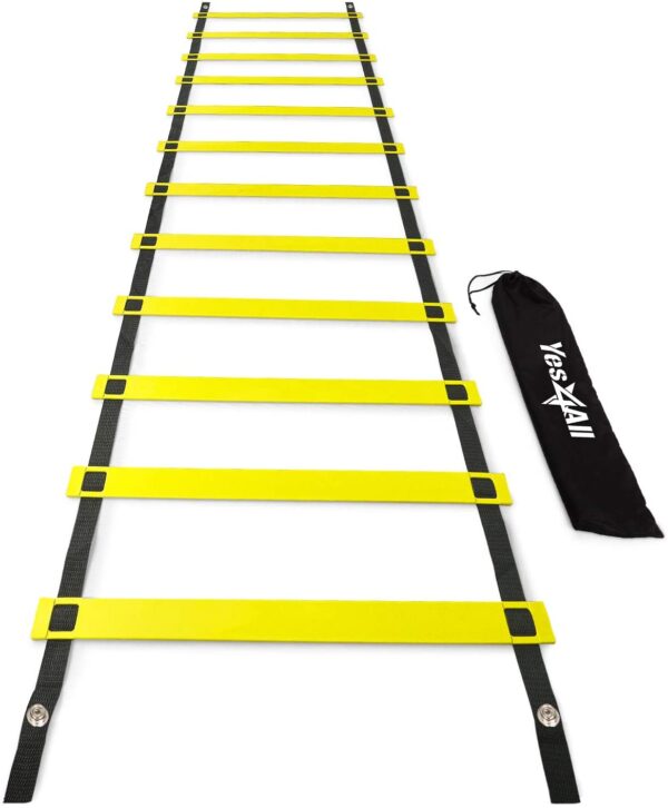 Yes4All Ultimate Agility Ladder - Agility Speed and Balance Training Ladder for All Ages with Multi Choice 8, 12, 20 Rungs - Included Carry Bag