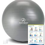 ProBody Pilates Exercise Ball - Professional Grade Anti-Burst Fitness, Balance Ball for Pilates, Yoga, Birthing, Stability Gym Workout Training and Physical Therapy