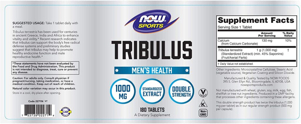 tribulus 1000mg now sports